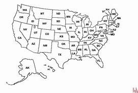 Image result for Outline of USA with States