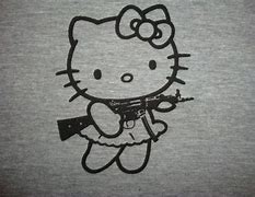 Image result for Hello Kitty Background with a Gun