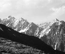 Image result for Black and White Mountain Range