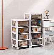 Image result for Plastic Storage Cabinet with Drawers