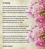 Image result for William Blake Spring Poem