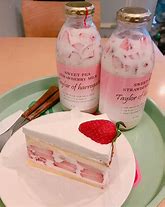 Image result for Chocolate Strawberry Cake Aesthetic