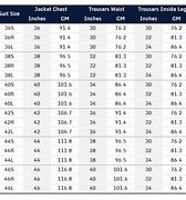 Image result for Suit Size Chart