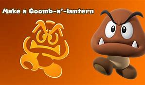 Image result for Goomba Pumpkin Stencil