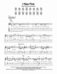 Image result for I See Fire Guitar Fingerstyle Tabs