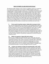 Image result for Argument Essay Examples College-Level