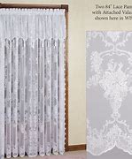 Image result for lace curtains with valance