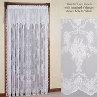 Image result for Lace Curtains with Attached Valance