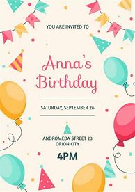 Image result for B Day Invitation