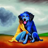 Image result for Girl Blue Dog