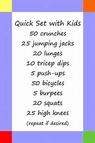 Image result for Workout Routine for Kids