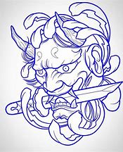 Image result for oni mask tattoo