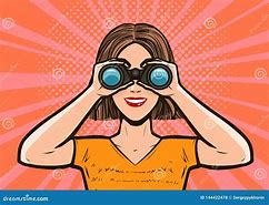 Image result for Looking with Binoculars Cartoon