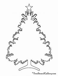 Image result for Xmas Tree Stencil