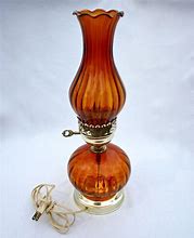 Image result for Amber Glass Hurricane Lamp