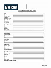 Image result for New Employee Start Form