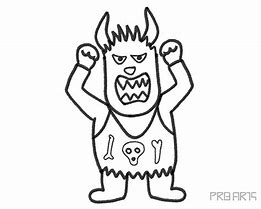 Image result for Easy Cartoon Monster Drawing