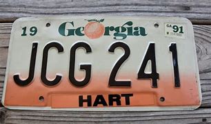 Image result for Peach License Plate