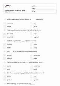 Image result for 6 Grade Vocabulary Worksheets Free