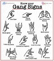 Image result for Gang Sign Language