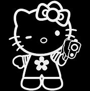 Image result for Hello Kitty Background with a Gun