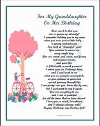 Image result for For My Granddaughter Birthday Poems