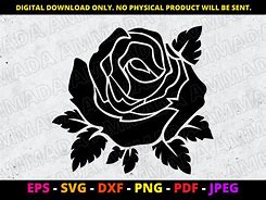 Image result for Silhouette Rose Flower SVG