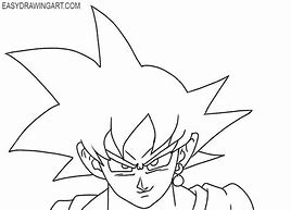 Image result for Goku Face Drawing Base Form