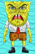 Image result for Grumpy Spongebob in Bed