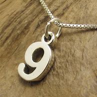 Image result for Silver Number Pendants