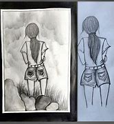 Image result for Girl Back Sketch