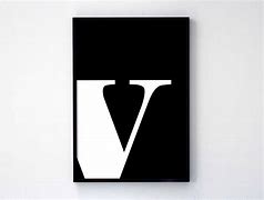 Image result for Bold Letter White V with Black Trim