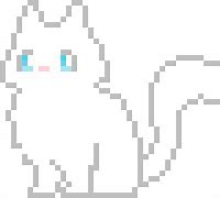 Image result for White Cat Pixel Art