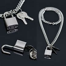 Image result for Lock Key Pendant Necklace