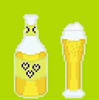 Image result for Pixel Art of Beer Brewing Yeast