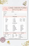 Image result for Cake Order Form Design