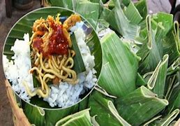 Image result for Nasi Dibungkus Daun Pisang