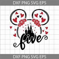 Image result for Mickey Mouse Girl 5th Birthday SVG