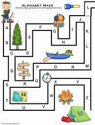 Image result for Preschool Worksheets Alphabet Maze