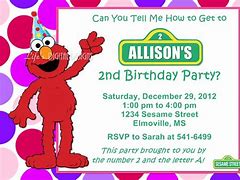 Image result for Elmo Birthday Invitations