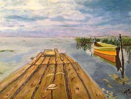 Image result for Lake Dock Painting