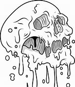 Image result for Melting Skull Clip Art