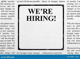 Image result for Newspaper Job Ad Template