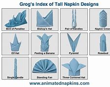 Image result for Basic Napkin Folding