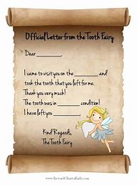 Image result for Letter From Tooth Fairy Boy Two Teeth