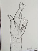 Image result for Fingers Crossed Drawing