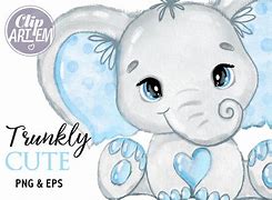 Image result for Baby Boy Blue Elephant Clip Art