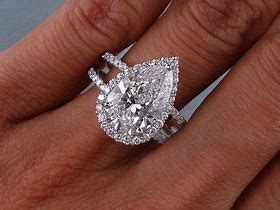 Image result for 2Ct Pear-Shaped Engagement Ring