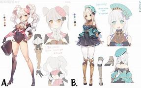 Image result for Anime Girl Character Reference Sheet