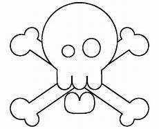 Image result for Cute Skull and Crossbones Stencil